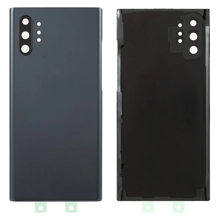 Couvercle de boîtier de batterie arrière avec anneau d'objectif de caméra (sans logo) pour Samsung Galaxy Note 10 Plus - Noir