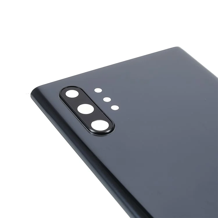 Couvercle de boîtier de batterie arrière avec anneau d'objectif de caméra (sans logo) pour Samsung Galaxy Note 10 Plus - Noir