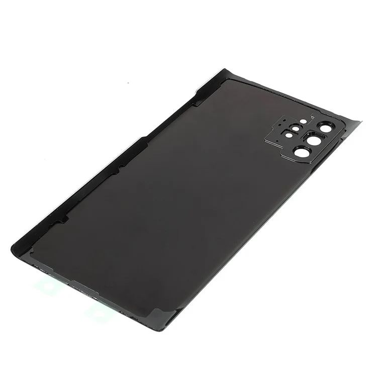 Couvercle de boîtier de batterie arrière avec anneau d'objectif de caméra (sans logo) pour Samsung Galaxy Note 10 Plus - Noir