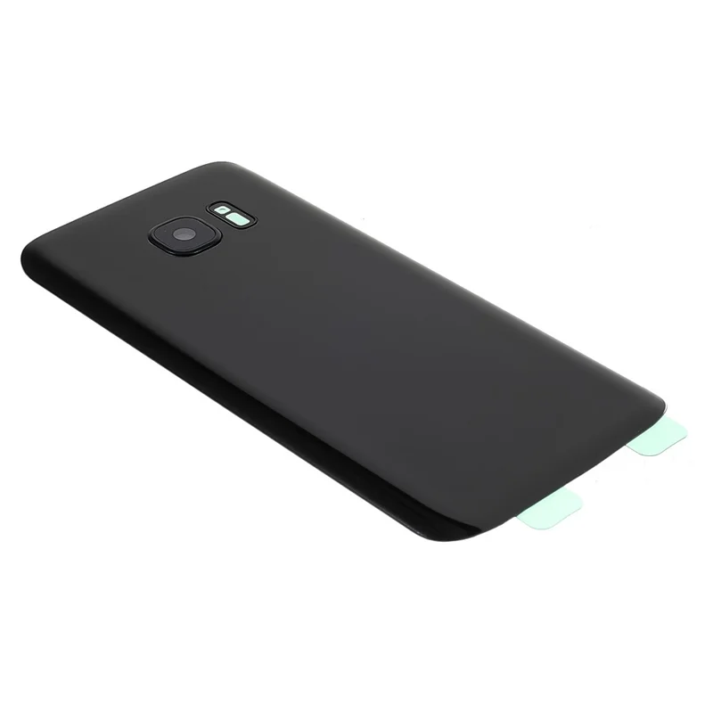 Задняя крышка батарейного отсека с кольцом объектива камеры (без логотипа) для Samsung Galaxy S7 - черная