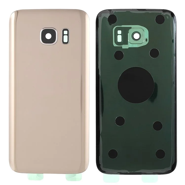 Back Battery Housing Deckung Mit Kamera -ringlinsenabdeckung (ohne Logo) Für Samsung Galaxy S7 - Gold