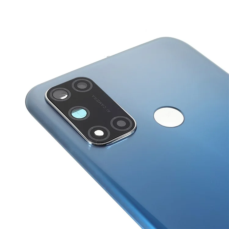 Battery Housing Back Cover with Camera Ring Lens Cover Replacement for Oppo A53 (2020) CPH2127 / A32 (2020) / A33 (2020) - Blue