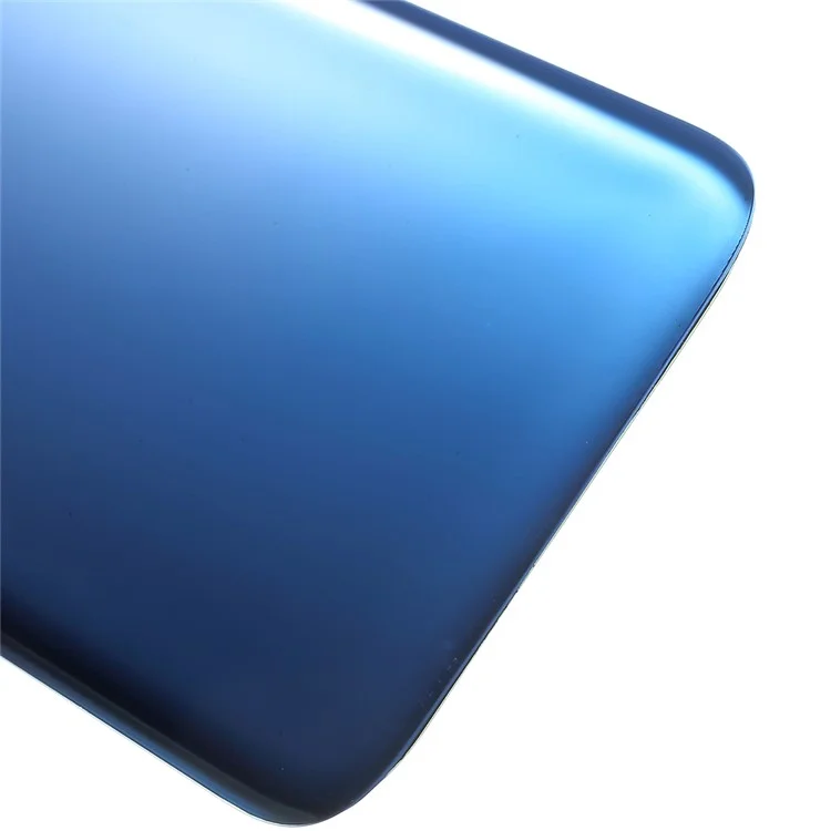 Battery Housing Back Cover with Camera Ring Lens Cover Replacement (without Logo) for Samsung Galaxy S7 edge - Blue