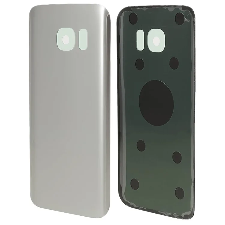 Para la cubierta de la carcasa de la batería trasera del Samsung Galaxy S7 (sin logotipo) - Plata
