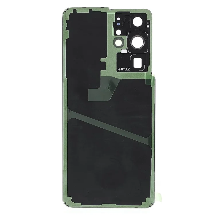 Para Samsung Galaxy S21 Ultra 5G Housing Battery Ports Back Cover Piezas de Repuesto Con Cubierta Del Anillo de la Cámara (sin Logotipo) - Gris