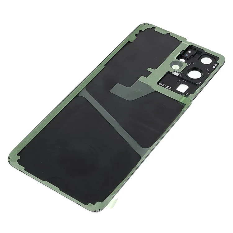 Para Samsung Galaxy S21 Ultra 5G Housing Battery Ports Back Cover Piezas de Repuesto Con Cubierta Del Anillo de la Cámara (sin Logotipo) - Gris