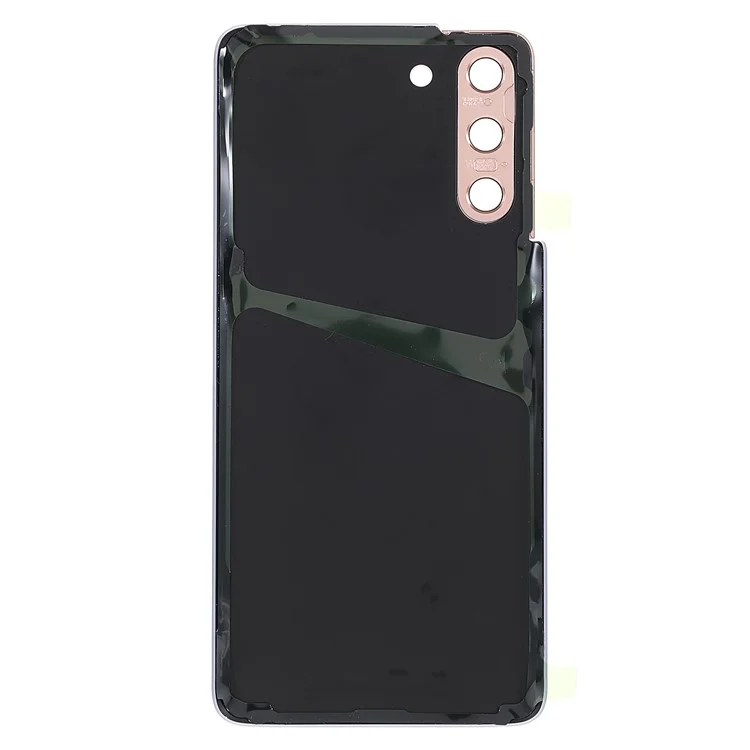 Für Samsung Galaxy S21 4G/5G Housing Battery Door Back Cover Ersatzteile mit Kamera-Ring-Abdeckung (ohne Logo) - Lila
