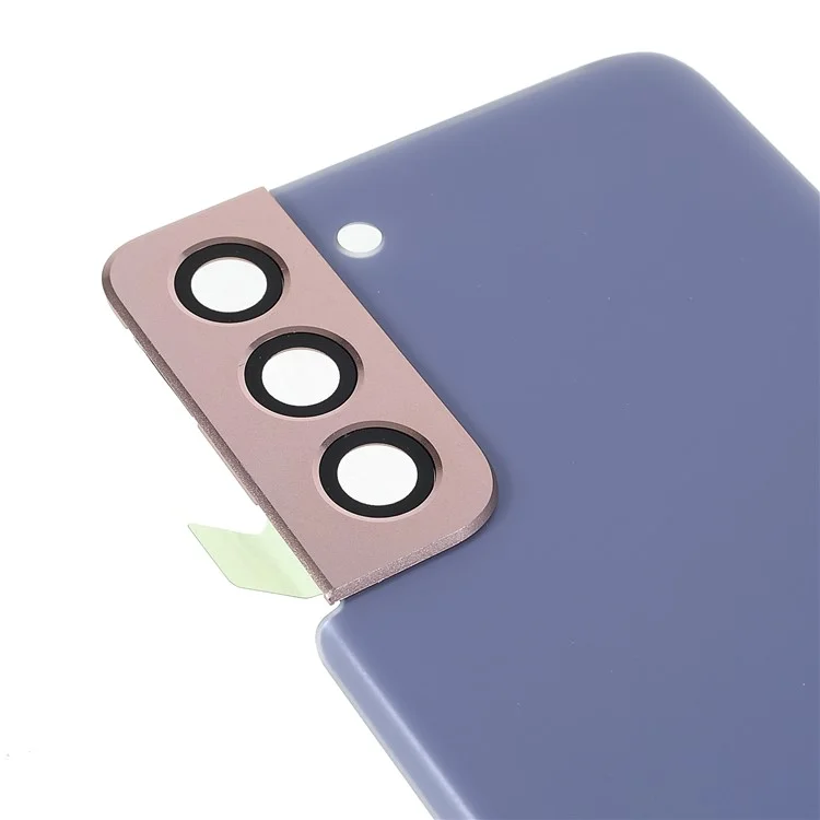 Für Samsung Galaxy S21 4G/5G Housing Battery Door Back Cover Ersatzteile mit Kamera-Ring-Abdeckung (ohne Logo) - Lila