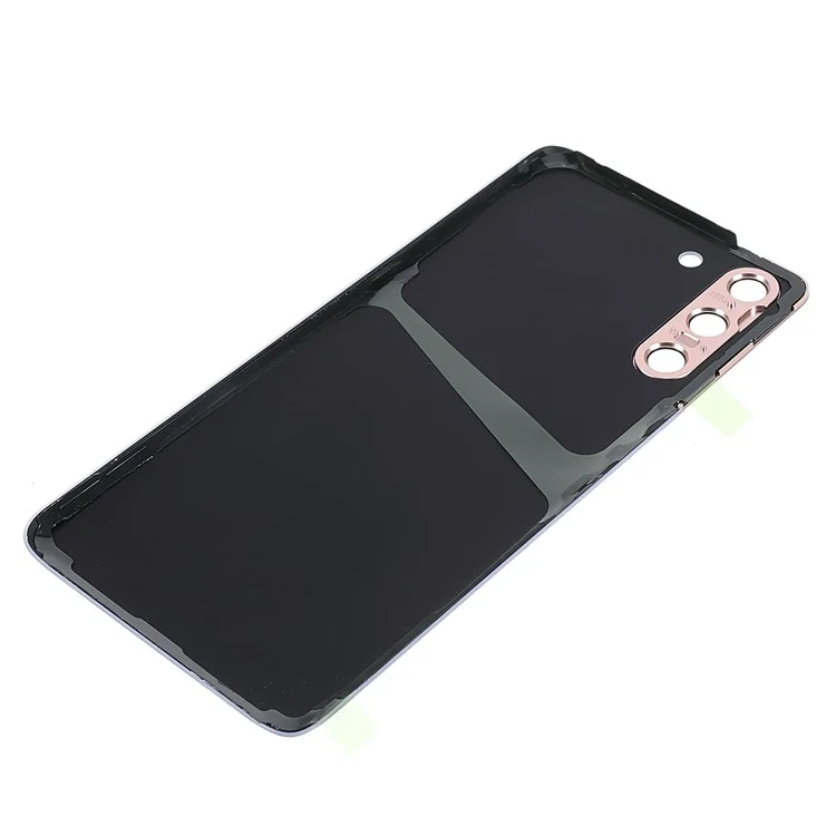 Für Samsung Galaxy S21 4G/5G Housing Battery Door Back Cover Ersatzteile mit Kamera-Ring-Abdeckung (ohne Logo) - Lila