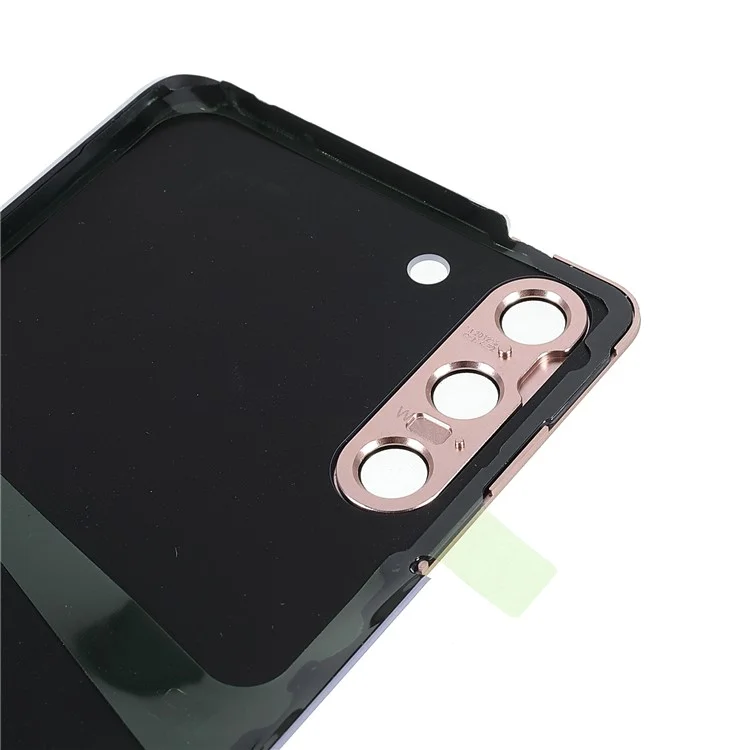 Für Samsung Galaxy S21 4G/5G Housing Battery Door Back Cover Ersatzteile mit Kamera-Ring-Abdeckung (ohne Logo) - Lila