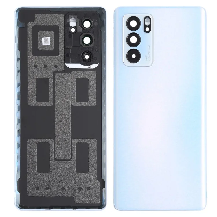 Pour Oppo Reno6 Pro 5G PEPM00, CPH2249 OEM Back Battery Batching Cover Avec Couvercle de Lentille à Anneau de Caméra - Blanche