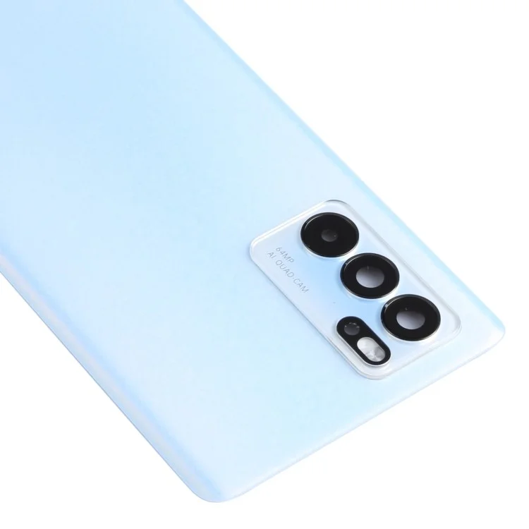 Pour Oppo Reno6 Pro 5G PEPM00, CPH2249 OEM Back Battery Batching Cover Avec Couvercle de Lentille à Anneau de Caméra - Blanche