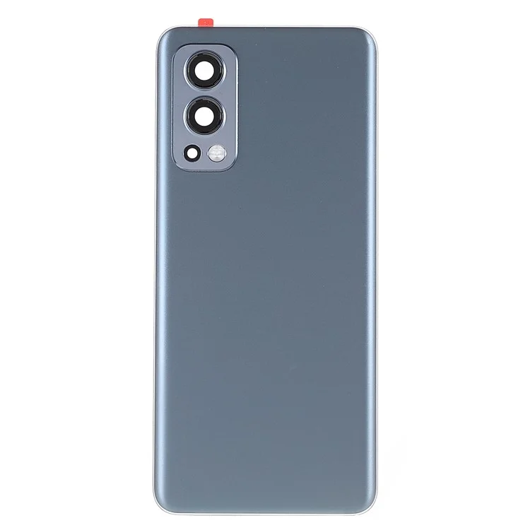 For OnePlus Nord 2 5G OEM Battery Back Cover Rear Door Housing Replacement with Camera Lens Ring Cover - Grey