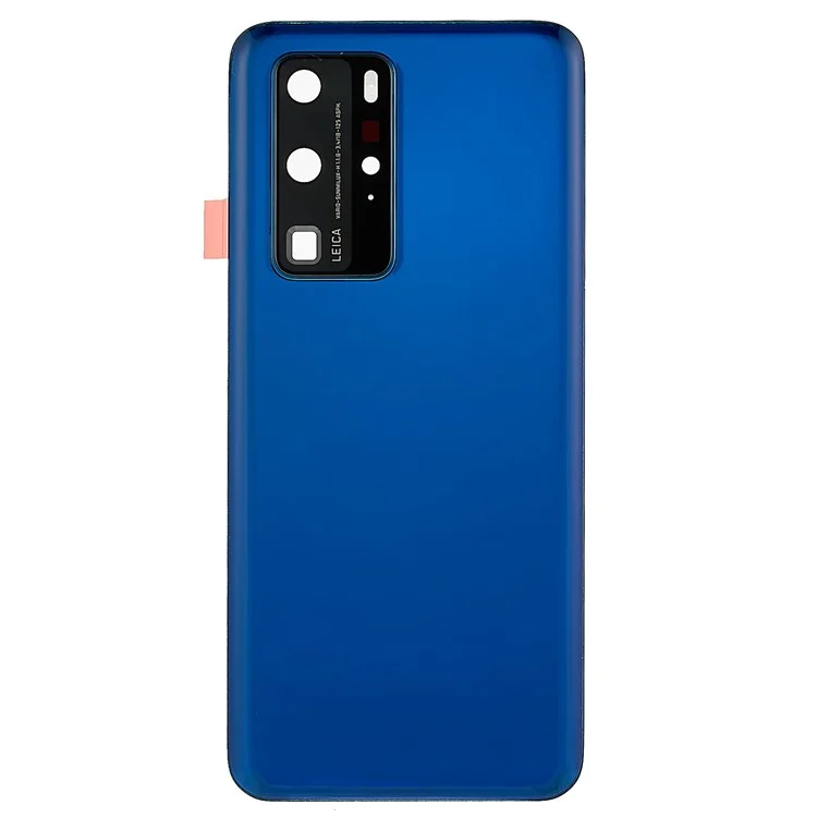 Pour le Boîtier de Batterie Huawei P40 Pro OEM Avec Autocollant Adhésif + Couvercle de la Lentille de la Caméra - Bleu de la Mer