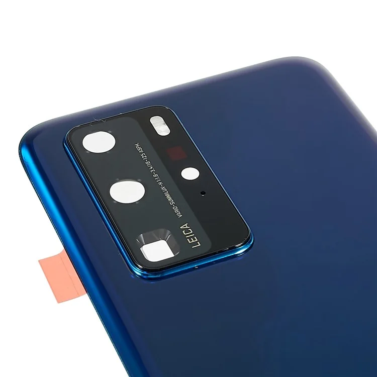 For Huawei P40 Pro OEM Battery Housing with Adhesive Sticker + Camera Lens Cover - Deep Sea Blue