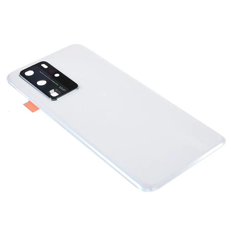 Pour le Boîtier de Batterie Huawei P40 Pro OEM Avec Autocollant Adhésif + Couvercle de la Lentille de la Caméra - Glace Blanc