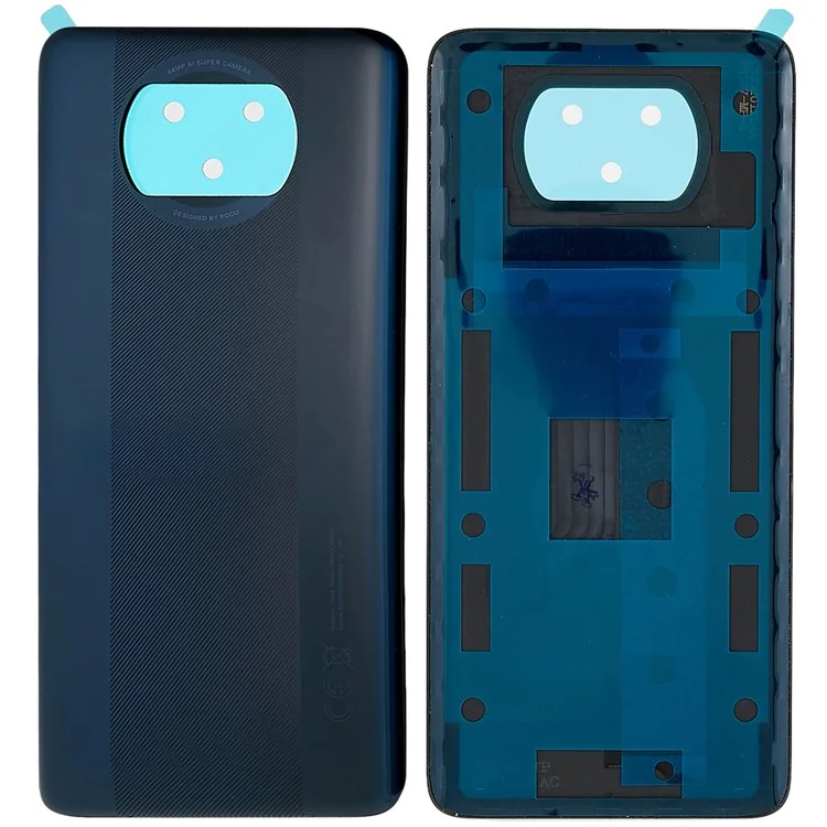 Для Xiaomi Poco X3/Poco X3 NFC M2007J20CG, M2007J20CT OEM Аккумуляторная дверная крышка Запасная часть - Черный