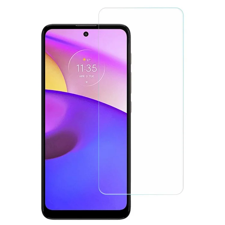 AMORUS für Motorola Moto E40 9H Härte Gehärtetes Glas Bildschirmschutz Anti-Explosion 2,5D Arc Edge High Aluminum-Silizium-Glasfilm