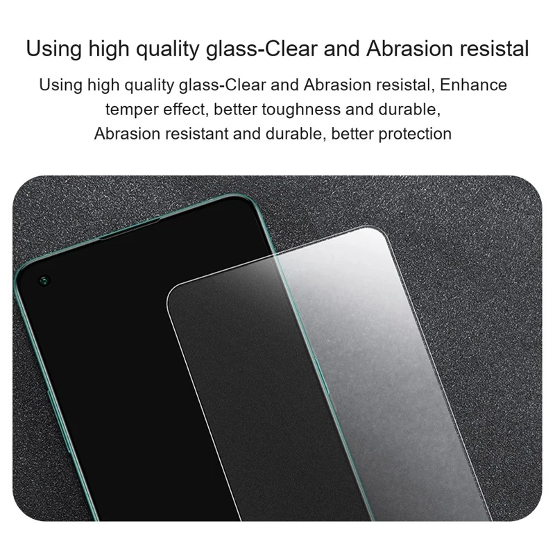 AMORUS High Aluminum-silicon Glass Screen Film für OnePlus 9 (EU / US Version), Anti-explosion 2.5D Arc Edge Bildschirmschutz