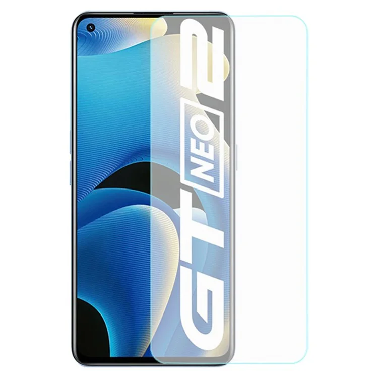 AMORUS para Realme GT Neo2 5G/GT Neo 3T 5G Protector de pantalla de vidrio de aluminio-silicio de borde curvo 2.5D antiralladuras y a prueba de explosiones