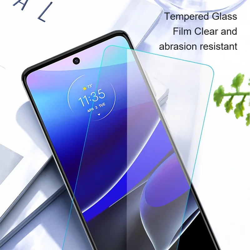 AMORUS For Motorola Moto G60 Explosion-proof Screen Protector High Aluminum-silicon Glass 2.5D Arc Edge Film