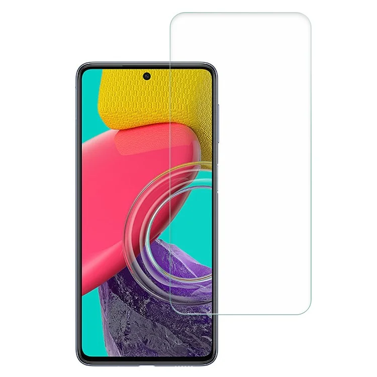 Amorus Pour Samsung Galaxy M53 5G High Aluminium-silicon Glass HD Visual 2.5d Arc Edge Anti-explosion Écran Protecteur