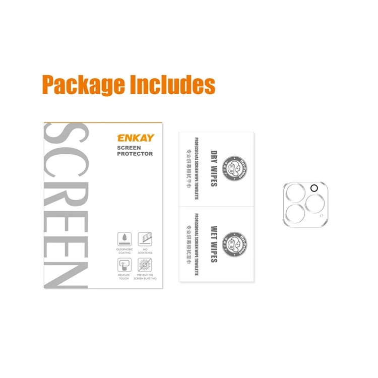 ENKAY HAT PRINCE para iPhone 14 Pro 6.1 pulgadas / 14 Pro Max 6.7 pulgadas Protector de lente de cámara Cobertura completa Película de vidrio templado para lente