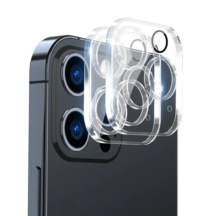 ENKAY HAT PRINCE 2Pcs / Set para iPhone 13 Pro 6.1 polegadas / 13 Pro Max 6.7 polegadas Protetor de Lente de Câmera de Cobertura Completa Película de Vidro Temperado HD Transparente