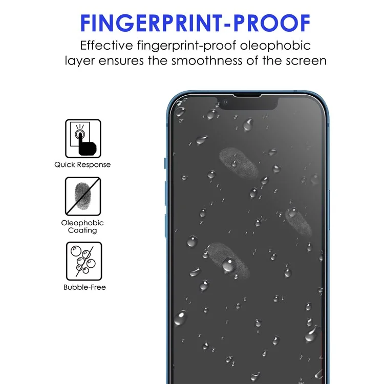 Pour iPhone 14 Pro Max 6,7 pouces Ultra Clear Full Coverage Protecteur d'écran en verre trempé Sensitive Touch Anti-explosion Film + Protecteur de l'objectif de la caméra Découpe précise