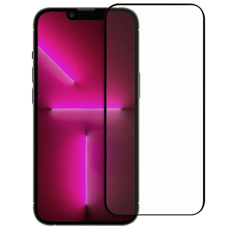 Para iPhone 14 Pro Max 6,7 polegadas Anti-arranhões Película de Vidro Temperado de Cola Completa Anti-explosão Borda Preta Ultra Clear AGC Glass Full Coverage Screen Protector