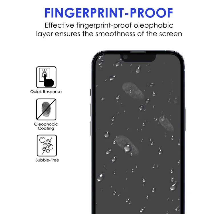 Para iPhone 14 Pro Max 6,7 polegadas Anti-arranhões Película de Vidro Temperado de Cola Completa Anti-explosão Borda Preta Ultra Clear AGC Glass Full Coverage Screen Protector