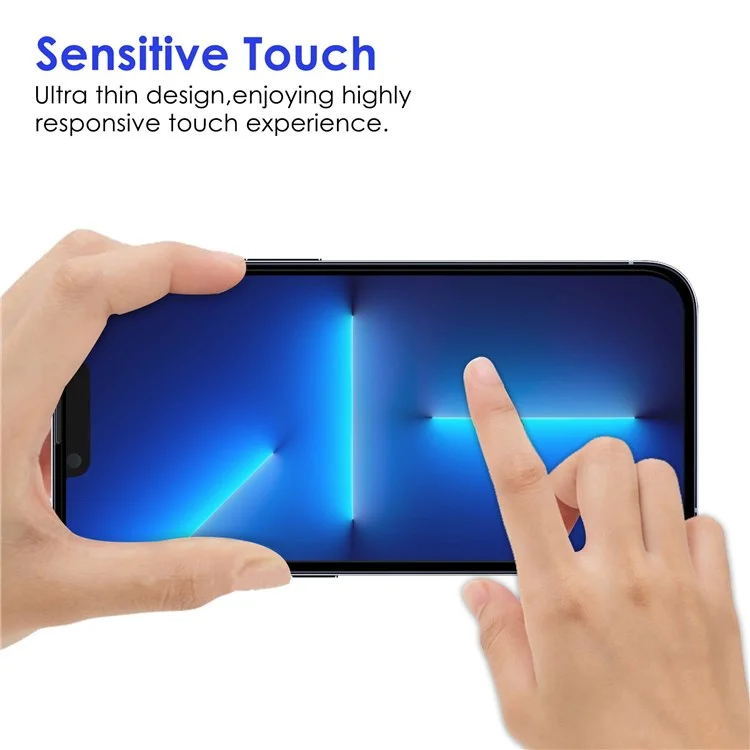 For iPhone 14 Plus 6.7 inch Sensitive-touch Tempered Glass Film Anti-explosion Black Edge Full Glue Full Screen Protector