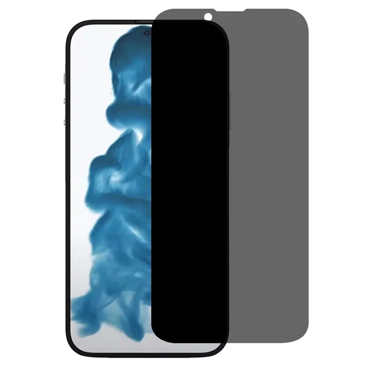 Pour iPhone 14 6.1 pouces Anti-espion Verre Trempé Colle Totale Film Protecteur Anti-explosion Toucher Doux Plein Écran