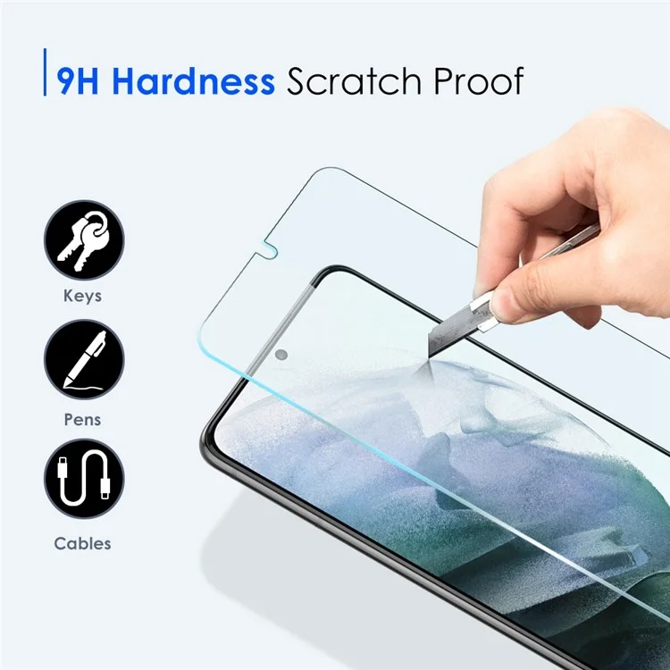 NORTHJO 2Pcs/Set for Samsung Galaxy S21 4G/5G 0.18mm Ultra Clear Tempered Glass Film Fingerprint Unlock Screen Protector