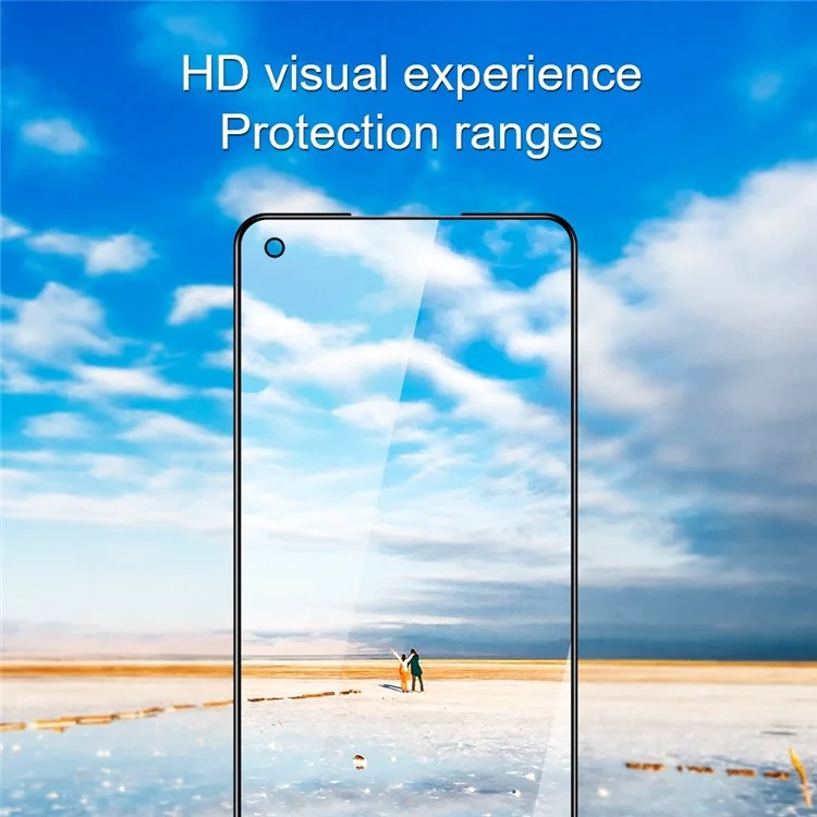 AMORUS 2Stück / Packung für OnePlus Nord 2T 5G / Nord / Nord 2 5G / Nord CE 5G Komplettabdeckung Hartglas Folie Komplett Klebstoff Seidendruck Sekundäre Verstärkung Bildschirmschutz - Schwarz