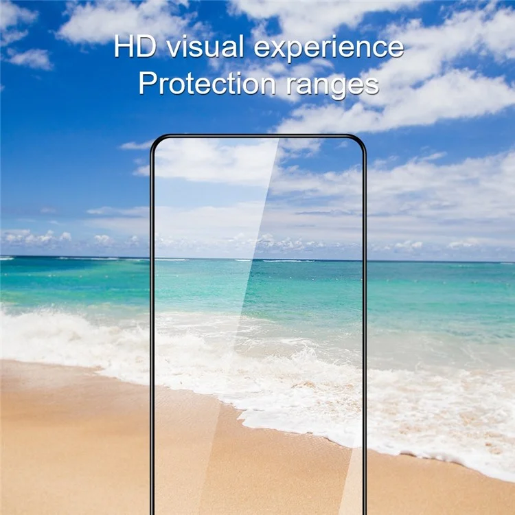 AMORUS For Oppo A57 (2022) 5G / A77 5G Full Screen Protector Silk Printing Full Glue Secondary Strengthening Tempered Glass Film - Black