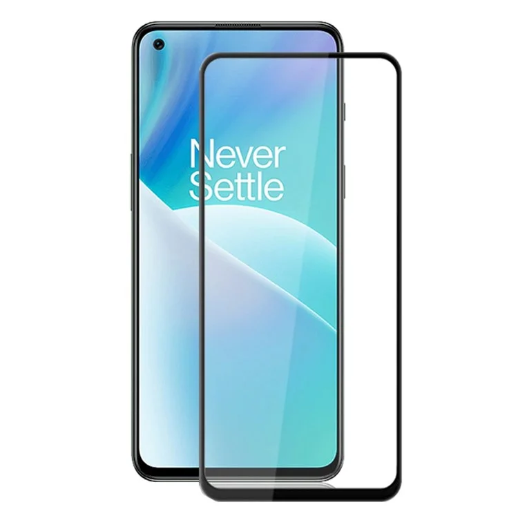 AMORUS per OnePlus Nord 2T 5G Protezione Schermo in Vetro Temperato Incollato su Tutta la Superficie, Stampa Serigrafica HD, Protezione Schermo Completo - Nero