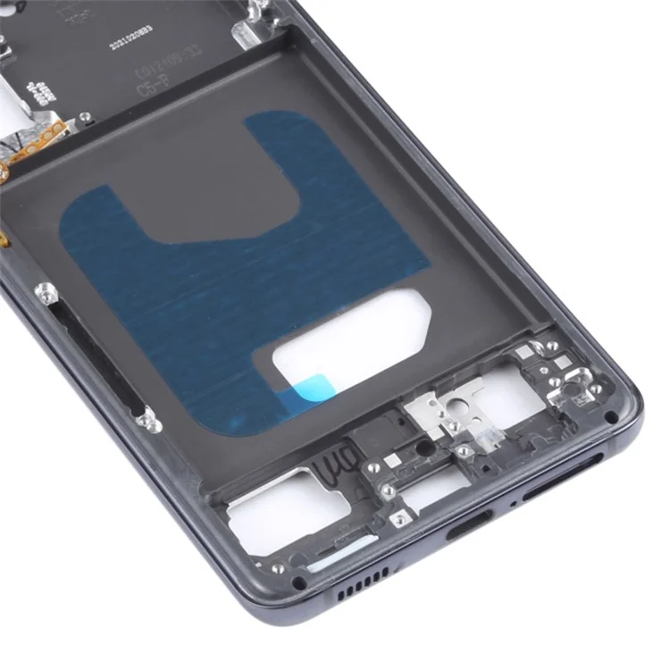 Для Samsung Galaxy S21 5G G991B OEM Передняя рамка корпуса Ремонтная часть (без логотипа) - Черный