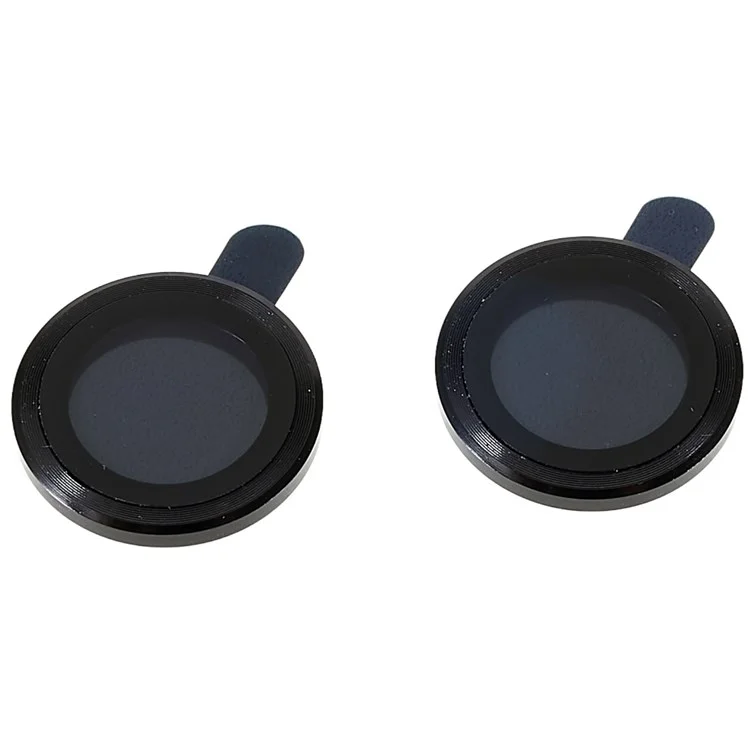 2Pcs / Set Protecteur d'objectif de caméra arrière pour iPhone 14 6.1 pouces / 14 Plus 6.7 pouces, Film de protection en verre trempé anti-rayures à haute transmittance - Noir