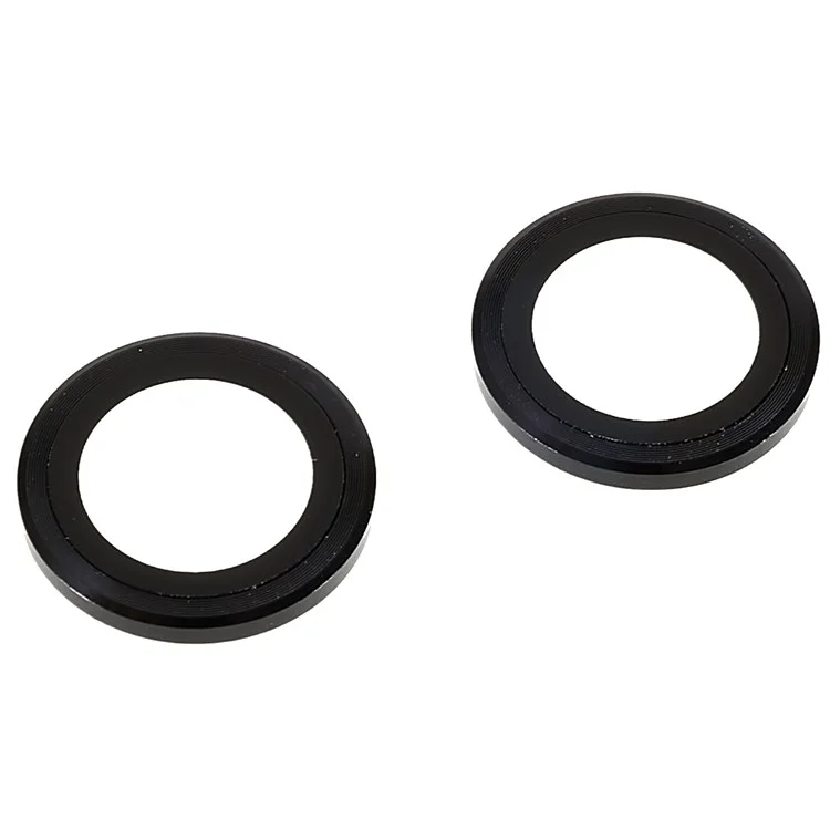 2Pcs / Set Protecteur d'objectif de caméra arrière pour iPhone 14 6.1 pouces / 14 Plus 6.7 pouces, Film de protection en verre trempé anti-rayures à haute transmittance - Noir
