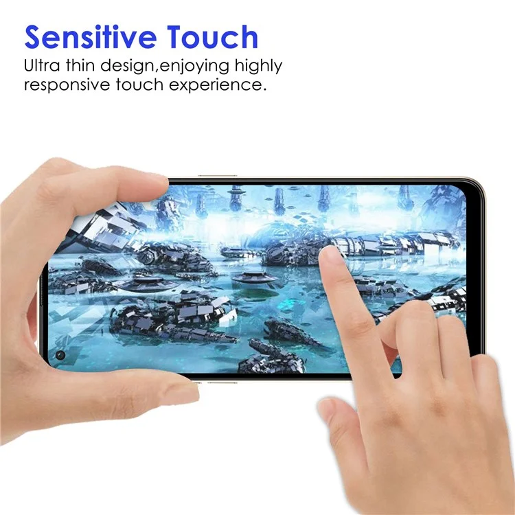 AGC Tempered Glass Film Für Oppo Reno8 5G (globale Version) / Oppo Reno8 5G, Vollkleber Anti-explosion Black Edge HD Clear Vollbildschutzschutz