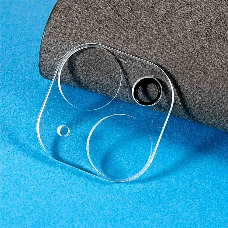 Pour iPhone 14 6.1 pouces / 14 Plus 6.7 pouces Protecteur d'objectif de caméra Haute transparence Film en verre trempé