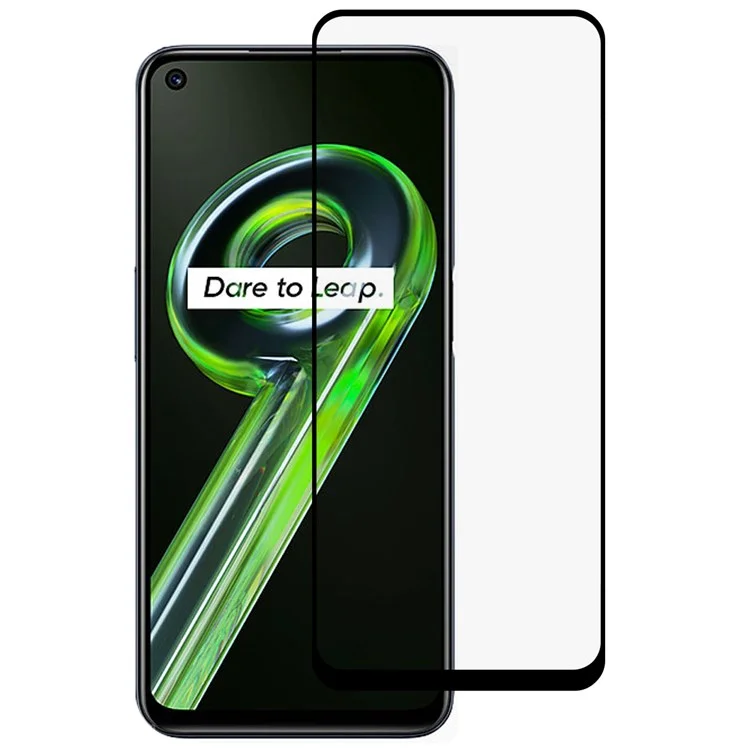 For Realme 9 5G / 9 Pro 5G Tempered Glass Screen Protector Clear Full Glue Full Coverage Scratch Protection Silk Printing Protective Film
