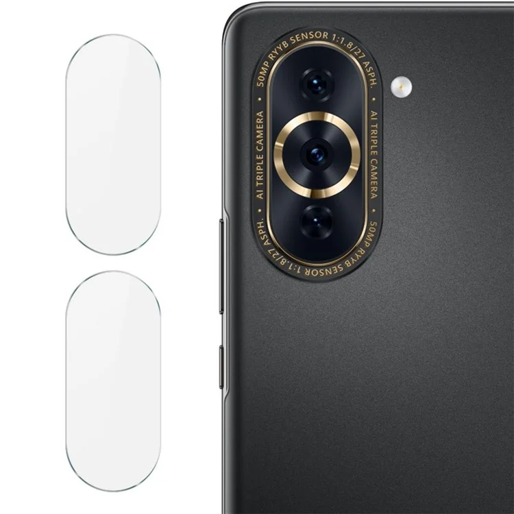 IMAK 2Pcs / Set Camera Lens Protector for Huawei nova 10 Pro 4G, Wear-resistant HD Anti-bubble Tempered Glass Film
