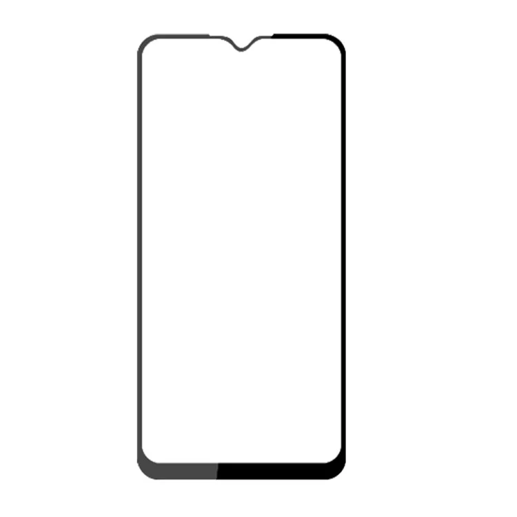 Amorus Per Samsung Galaxy F23 5G / M23 5G Schermo di Vetro Temperato Protettore Secondario Rafforzamento Silk Printing Filma Completo Cover Cover Cover Film - Nero