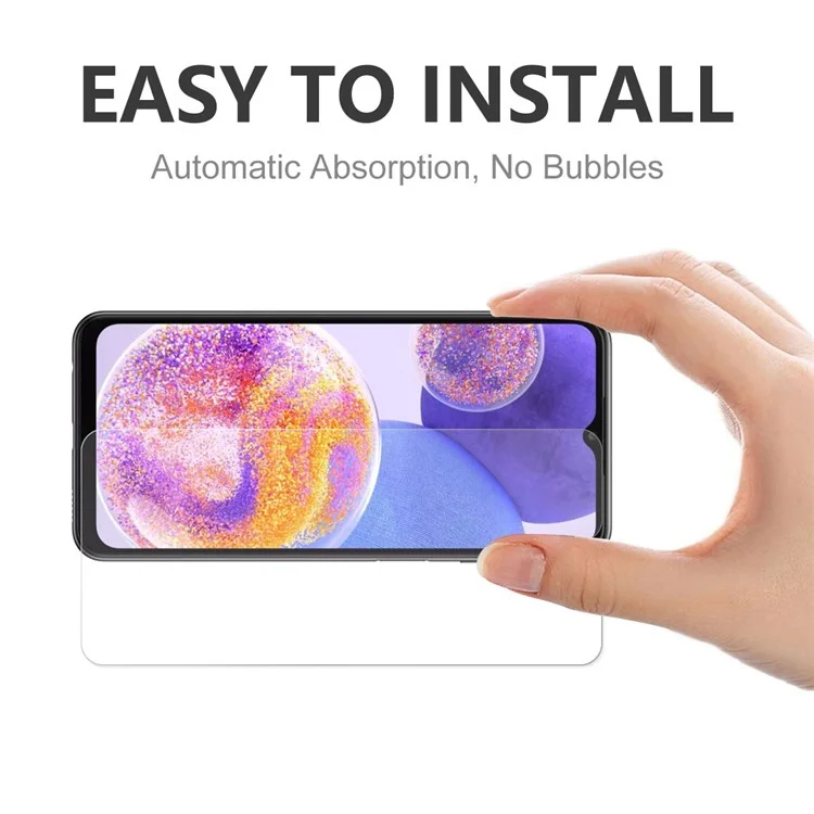 Enkay Hat Prince Para Samsung Galaxy A23 4G (165.4 x 76.9 x 8.4 Mm) Película de Vidrio Templado Anti-dedos HD Glue Completo 2.5D Arc Edge 0.26 mm 9 h Protector de Pantalla