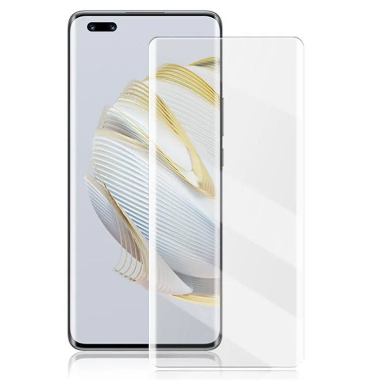 Amorus Para Huawei Nova 10 Pro 4G 3D Anti-scratch Glue Screen Protector Ultra Clear Curred Curved Cubriendo Una Película de Vidrio Templado de Líquido UV