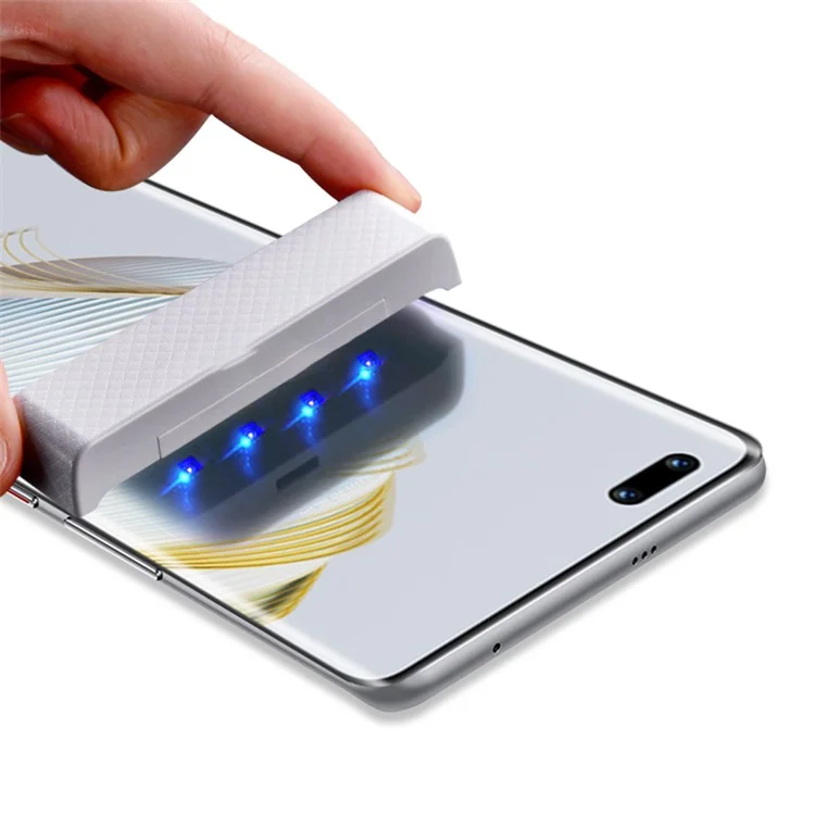 AMORUS for Huawei nova 10 Pro 4G 3D Anti-scratch Full Glue Screen Protector Ultra Clear Curved Edges Full Covering UV Liquid Tempered Glass Film