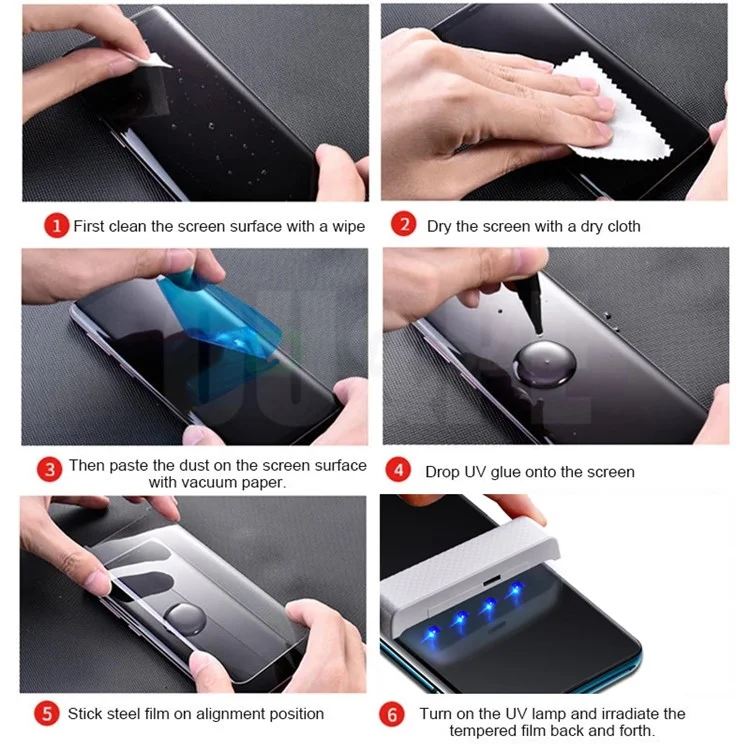 AMORUS for Huawei nova 10 Pro 4G 3D Anti-scratch Full Glue Screen Protector Ultra Clear Curved Edges Full Covering UV Liquid Tempered Glass Film