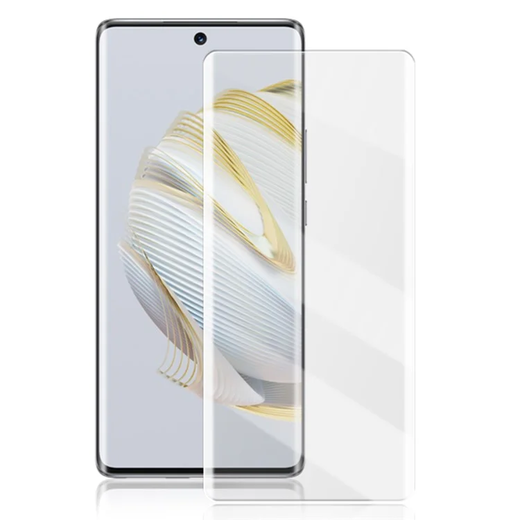 AMORUS para Huawei nova 10 4G 3D Bordes Curvados Cubierta Completa Película de Vidrio Templado Líquido UV Anti-explosión Protector de Pantalla de Pegamento Completo